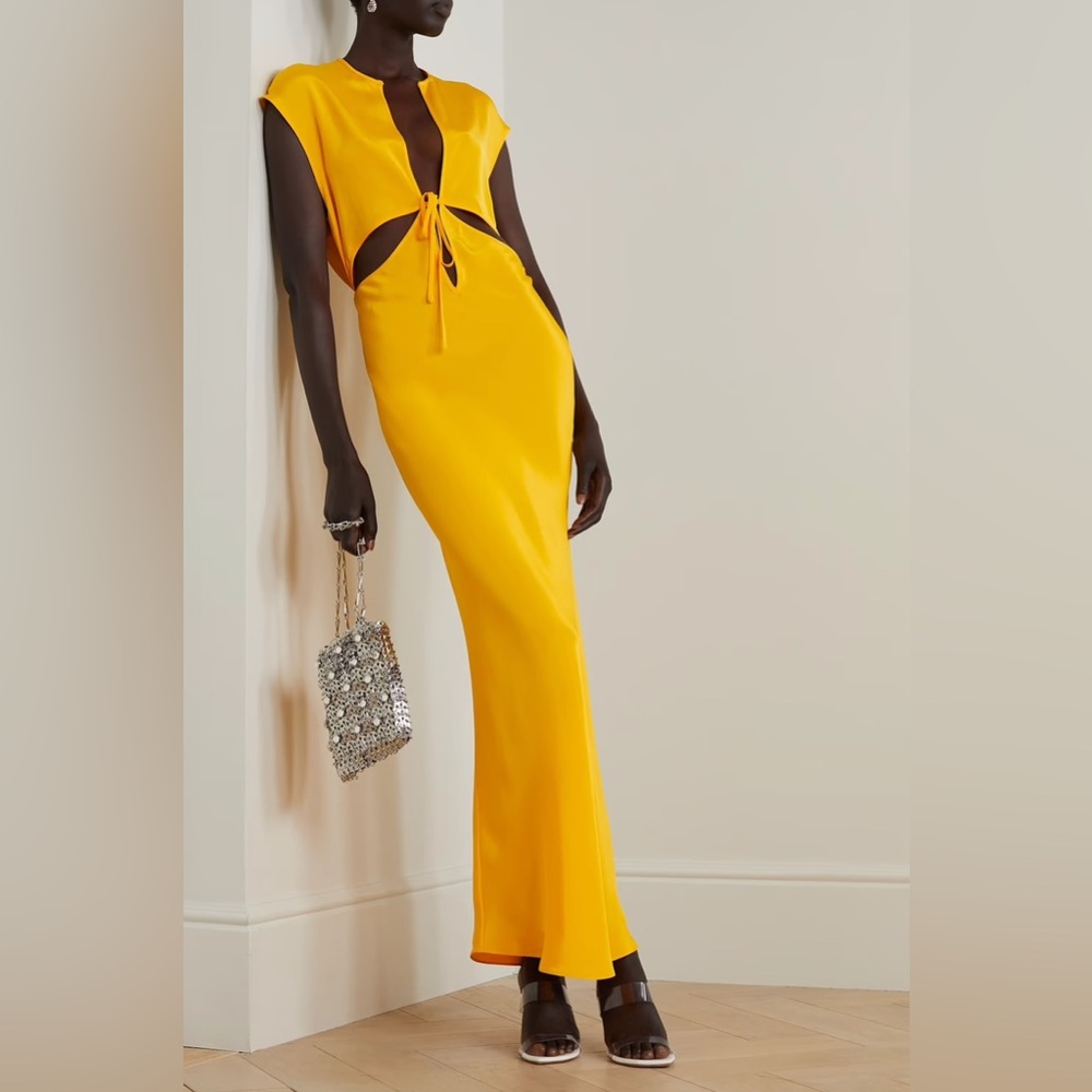 Christopher Esber Triqueta Maxi Dress in Saffron